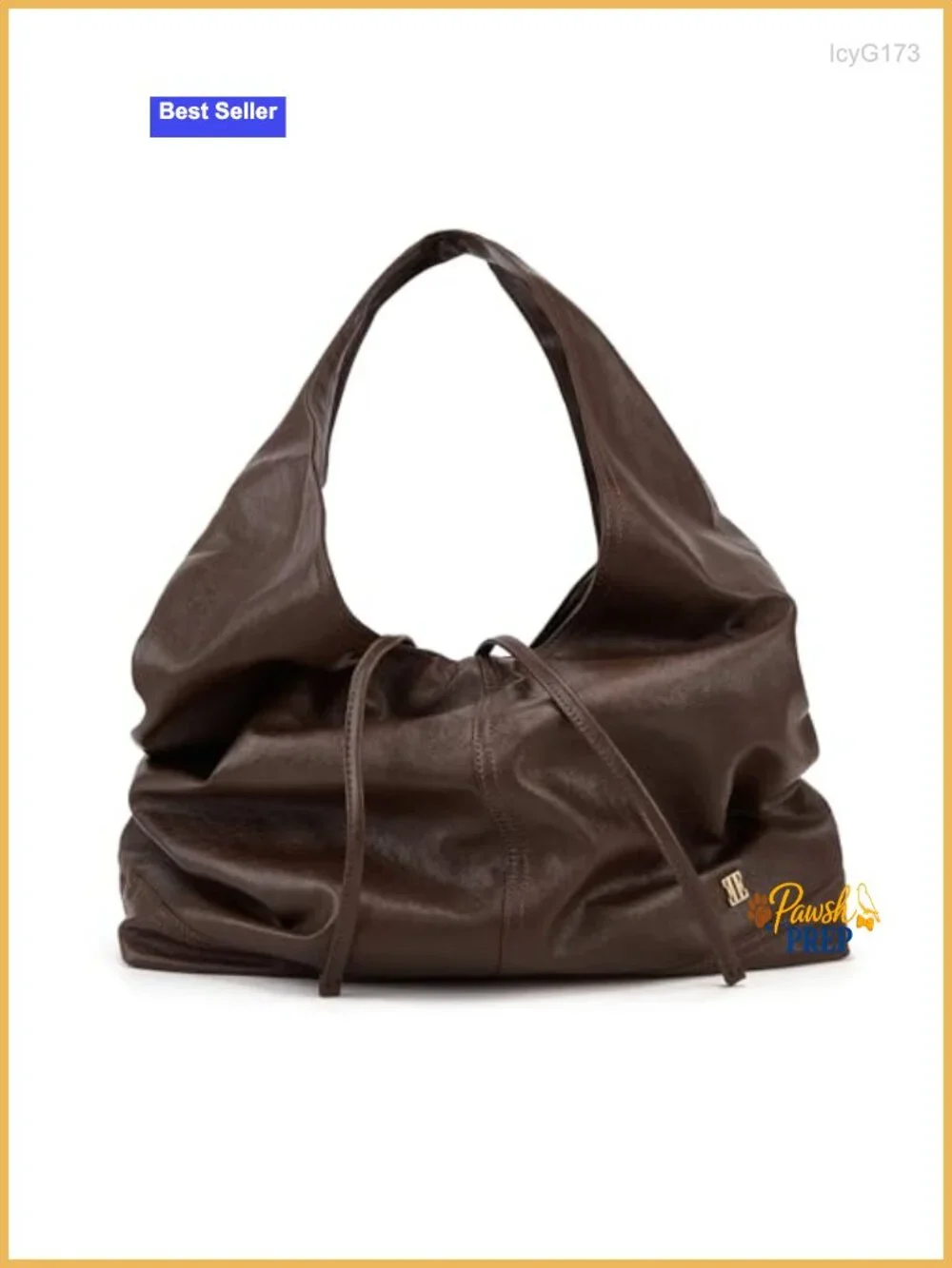 Large Faux Leather Hobo Bag, Slouchy Vegan Leather Shoulder Purse